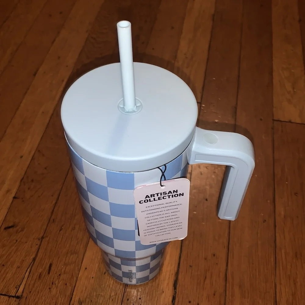 Hydrapeak Artisan Collection Blue checkered tumbler - Picture 4 of 4